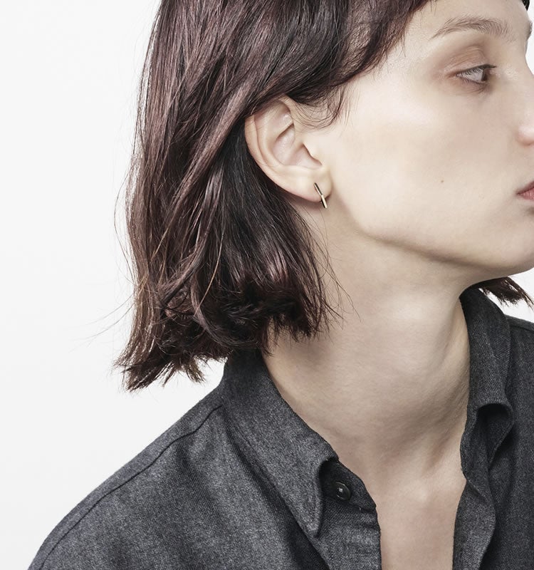 Tie（K10 Earrings） | 痛くないイヤリング WOJE