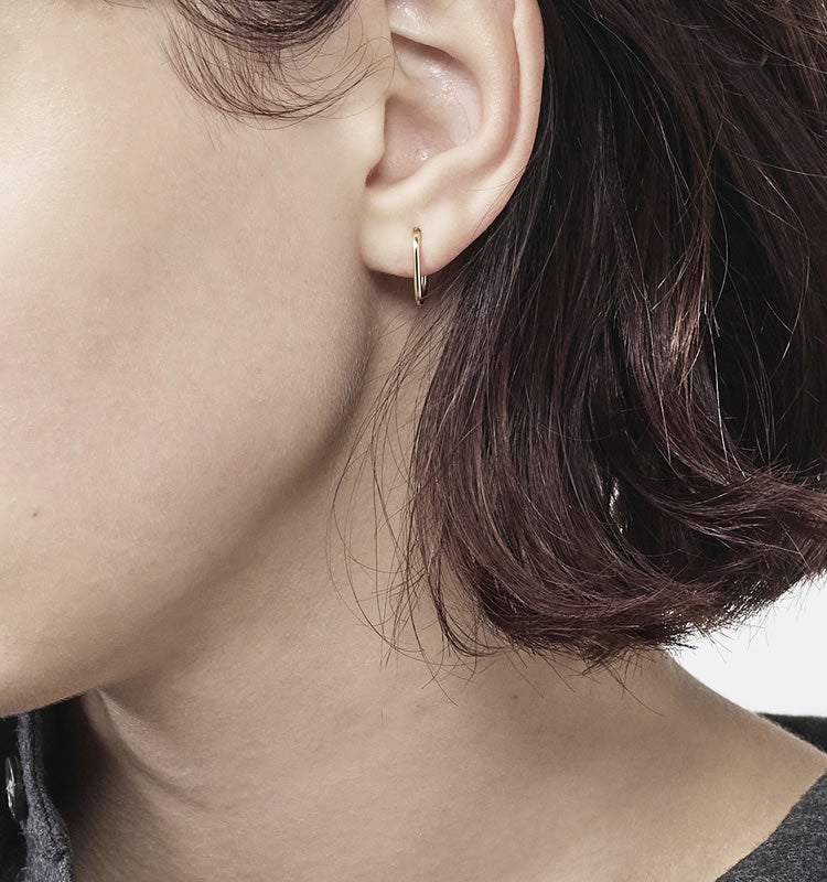 LineⅡ（K10 Earrings） | 痛くないイヤリング WOJE